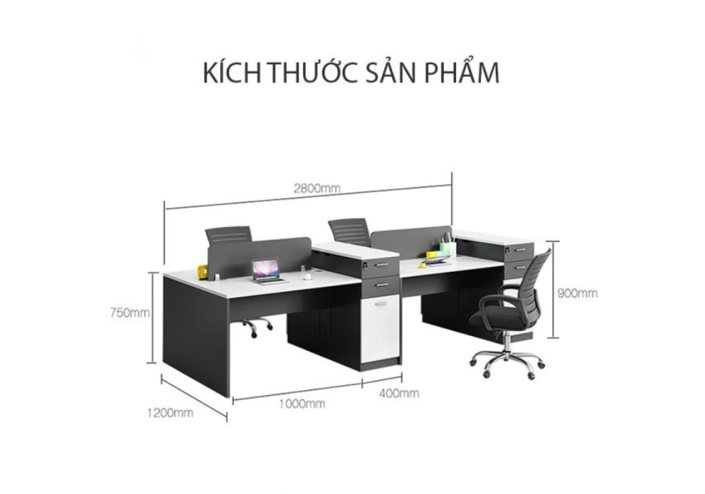 Cụm bàn làm việc 2 người MN-MA02